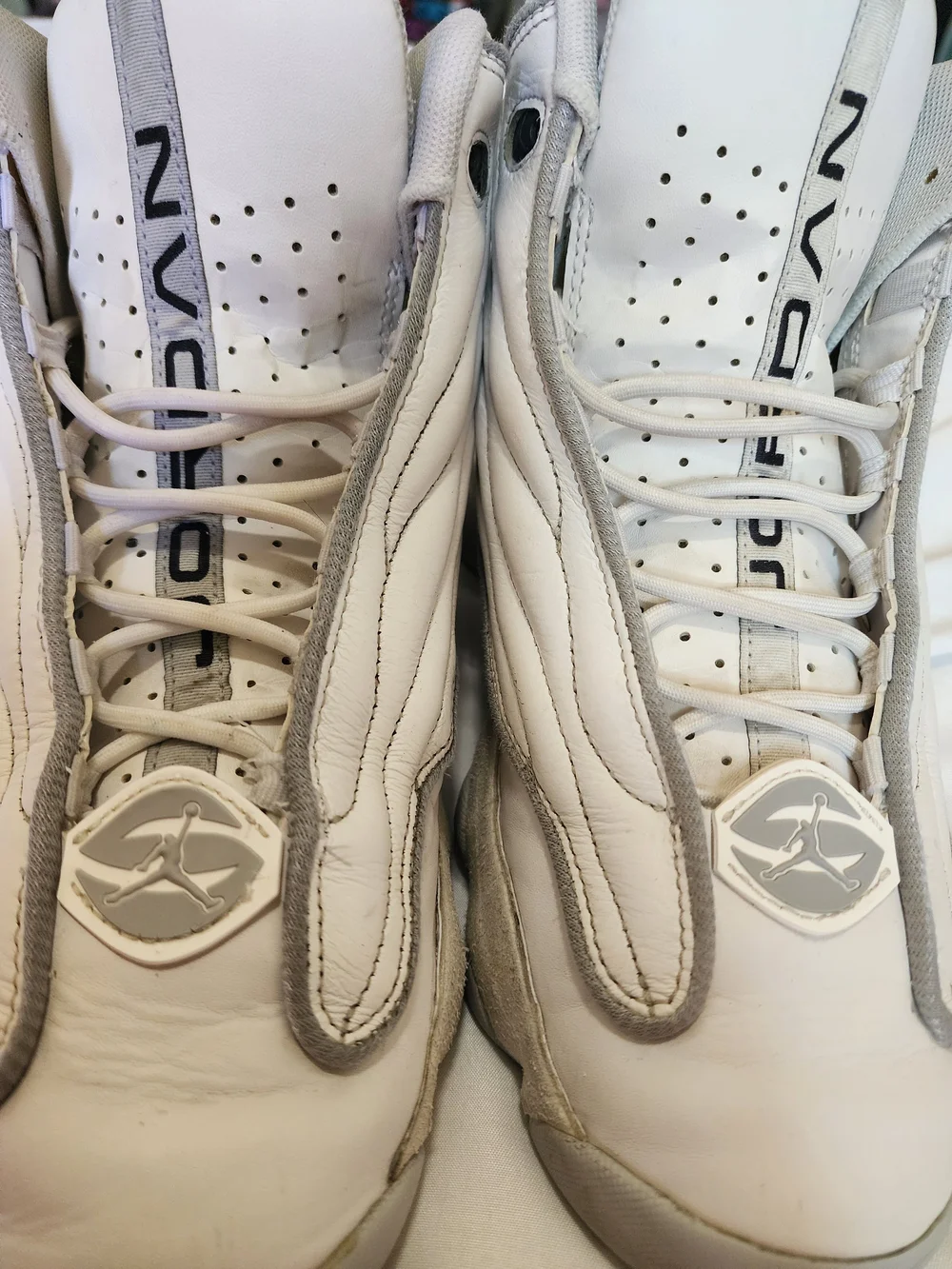 Jordan Men's White and Gray  